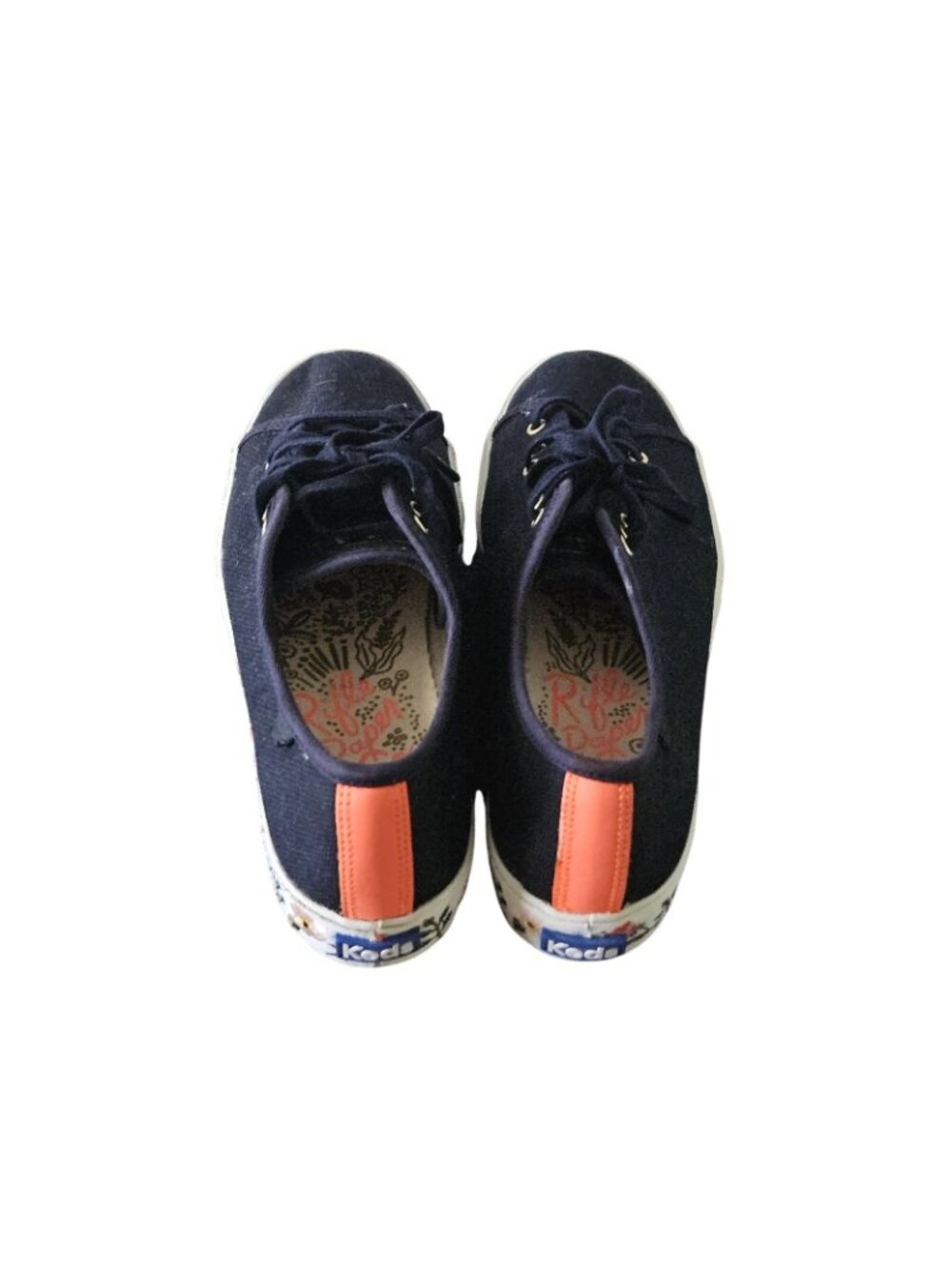 Keds x Rifle Paper Strawberry Fields Triple Kick Platform Sneakers Womens 7.5 - Picture 4 of 7